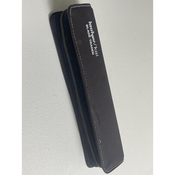 KERSHAW/KAI Blade-Trader model 1099 Wooden Handle, 6 Knives, case, papers. 1980s - Picture 9 of 9